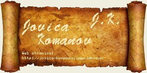 Jovica Komanov vizit kartica